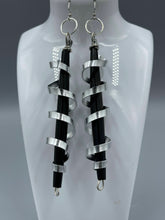 Load image into Gallery viewer, Earrings | 1-Of-A-Kind by Lillie Pearl Black Cylinder Aluminum Strip
