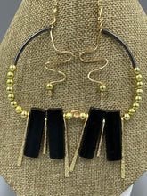 Load image into Gallery viewer, Earrings | 1-Of-A-Kind by Lillie Pearl | Jumbo &quot;C&quot; Shape Open Metal Beaded Hoops
