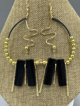 Load image into Gallery viewer, Earrings | 1-Of-A-Kind by Lillie Pearl | Jumbo &quot;C&quot; Shape Open Metal Beaded Hoops
