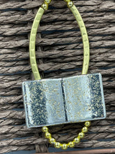 Load image into Gallery viewer, Earrings Speckled Gold Silver Open Book
