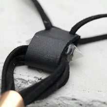 Load image into Gallery viewer, Black Suede Tassel Necklace
