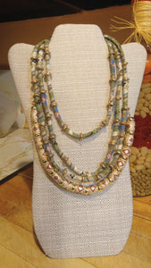 4-Layer Ethnic Upholstery Rope Necklace