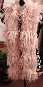 Cape Scarf Shawl Long Faux Fur