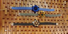 Load image into Gallery viewer, Acrylic Flower Triple Strand Studded Choker
