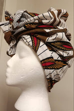 Load image into Gallery viewer, Ethnic Wax Fabric Headwrap 34.5&quot; x 45&quot; Square
