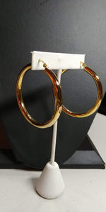 70mm Seamless Copper Latch Back Closure Earrings