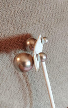 Load image into Gallery viewer, Earrings Double Sided Mini-Me Pearl
