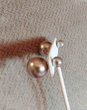 Load image into Gallery viewer, Earrings Double Sided Mini-Me Pearl
