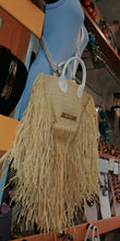 Load image into Gallery viewer, White Wheat Straw Fringe &amp; Rattan Weave Shoulder &amp; Crossbody
