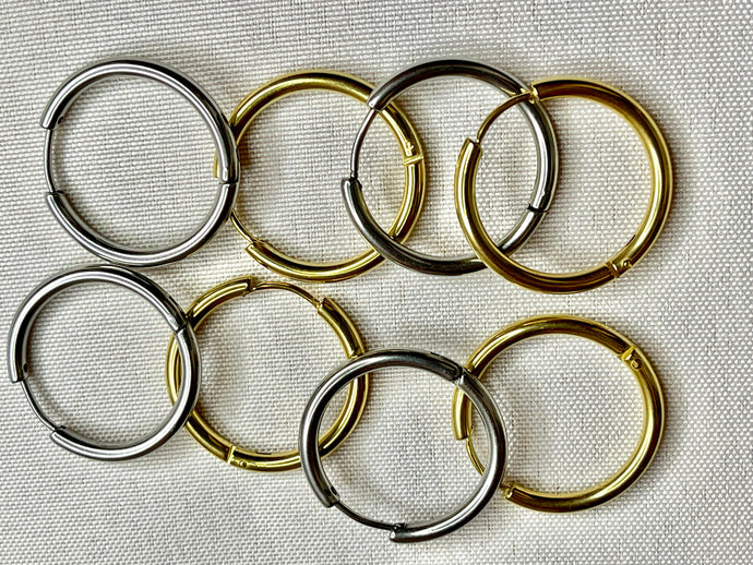 2.5 x 20mm Piercing Hoop Earrings