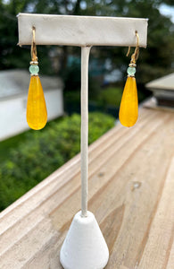 Earrings Pineapple Jade Gemstone