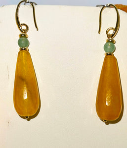 Earrings Pineapple Jade Gemstone