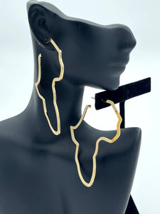 Earrings African Map