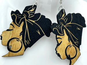 Earrings Wooden Womens Profile