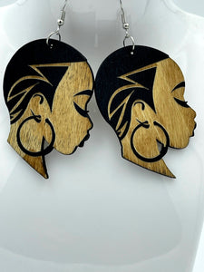 Earrings Wooden Womens Profile