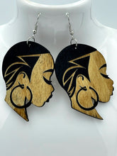 Load image into Gallery viewer, Earrings Wooden Womens Profile
