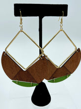 Load image into Gallery viewer, Earrings Oversized Wooden Danglers
