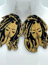 Load image into Gallery viewer, Earrings Wooden Womens Profile
