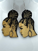 Load image into Gallery viewer, Earrings Wooden Womens Profile
