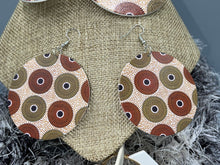 Load image into Gallery viewer, Earrings Natural Polished Wood Ethnic Painted Patterns
