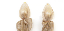 Load image into Gallery viewer, Silky Sheer Fabric Covered Simulated Ivory Pearl  Push Back Studs
